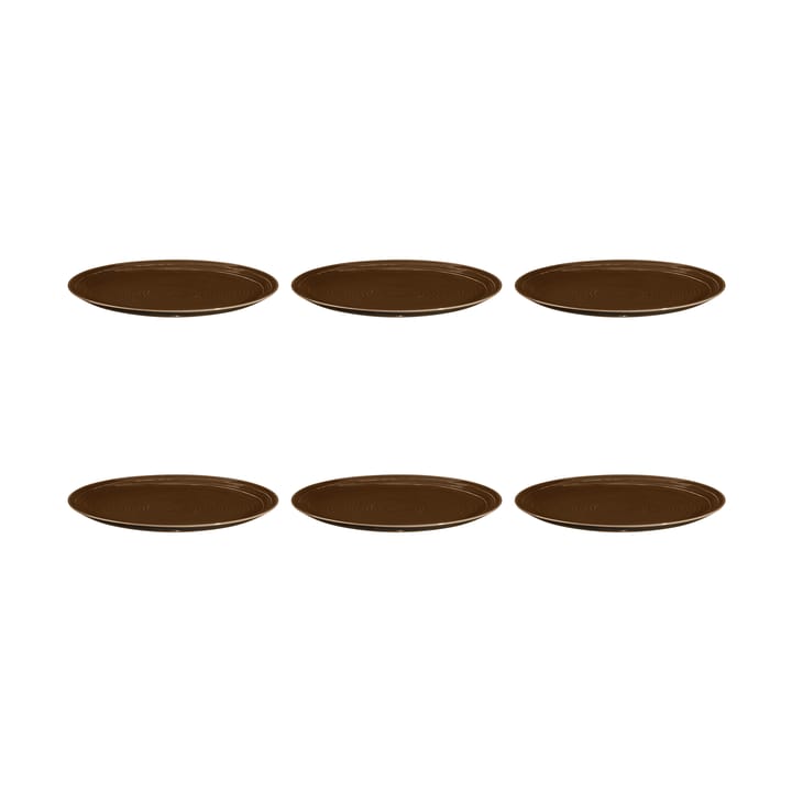 Terra bord Ø27,8 cm 6-pack - Earth Brown - Seltmann Weiden