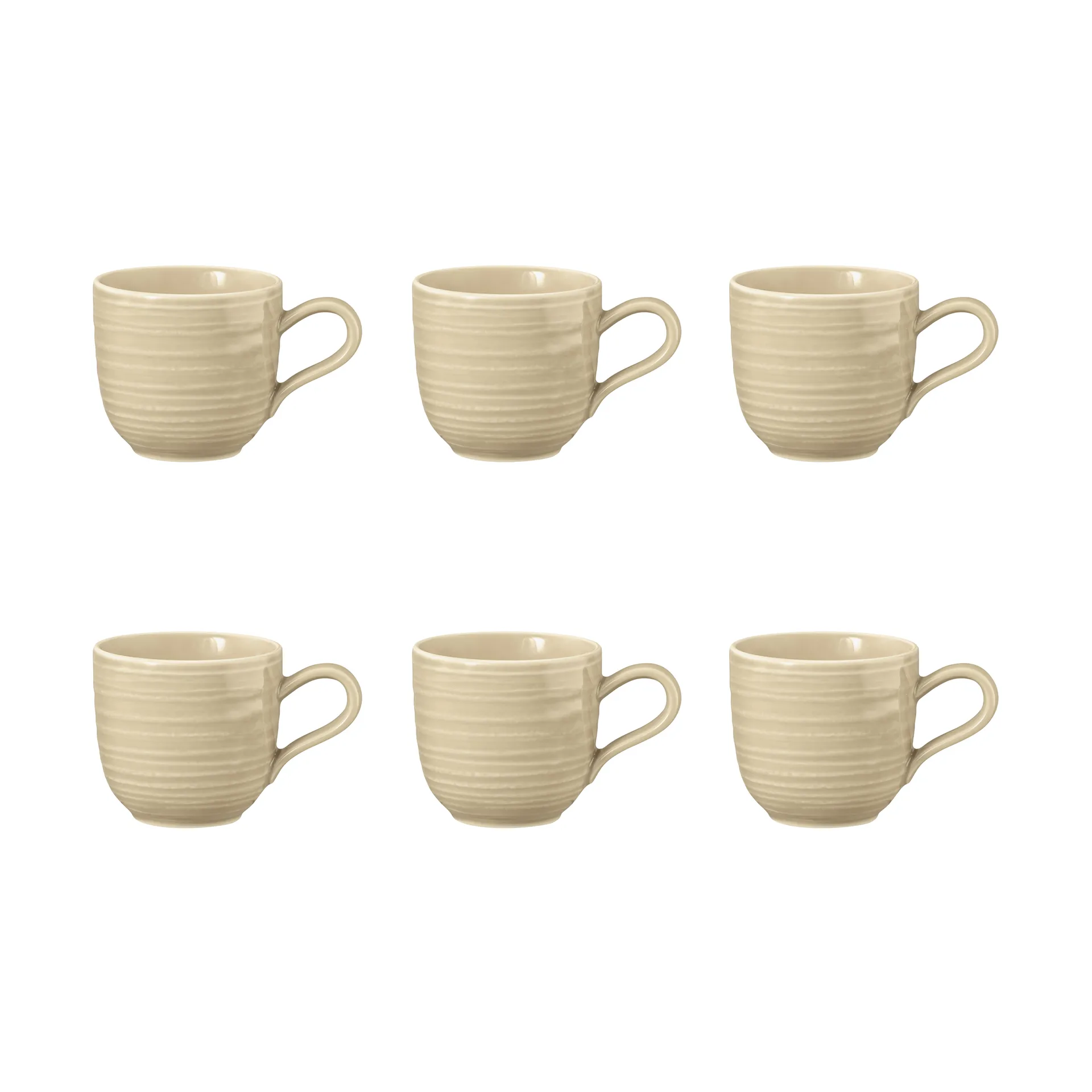 Terra espressokopje 9 cl 6-pack, Sand Beige Seltmann Weiden