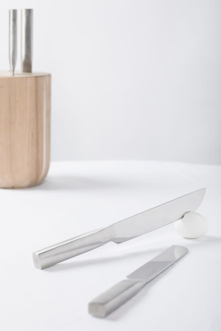 Basis messenset met messenblok, 5 stuks, Wood-steel grey Serax