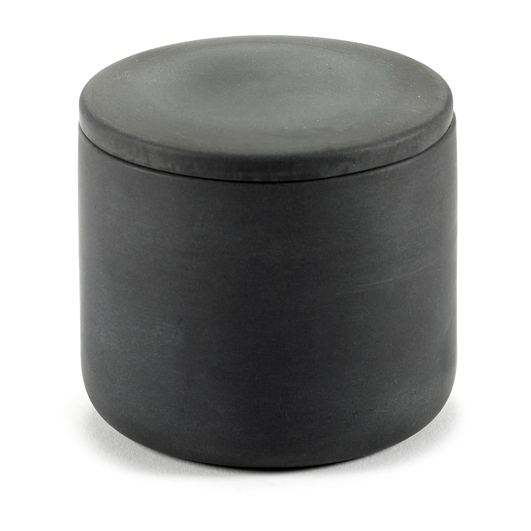 Cose opbergpot rond met deksel S laag Ø7 cm, Dark Grey Serax