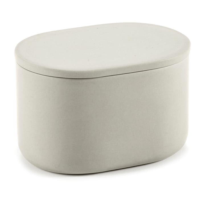 Cose ovale opbergpot met deksel hoog 6,5x10,2 cm - Beige - Serax