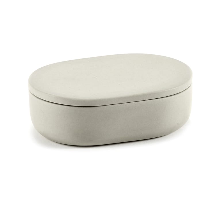 Cose ovale opbergpot met deksel S 3,3x10,2 cm - Beige - Serax