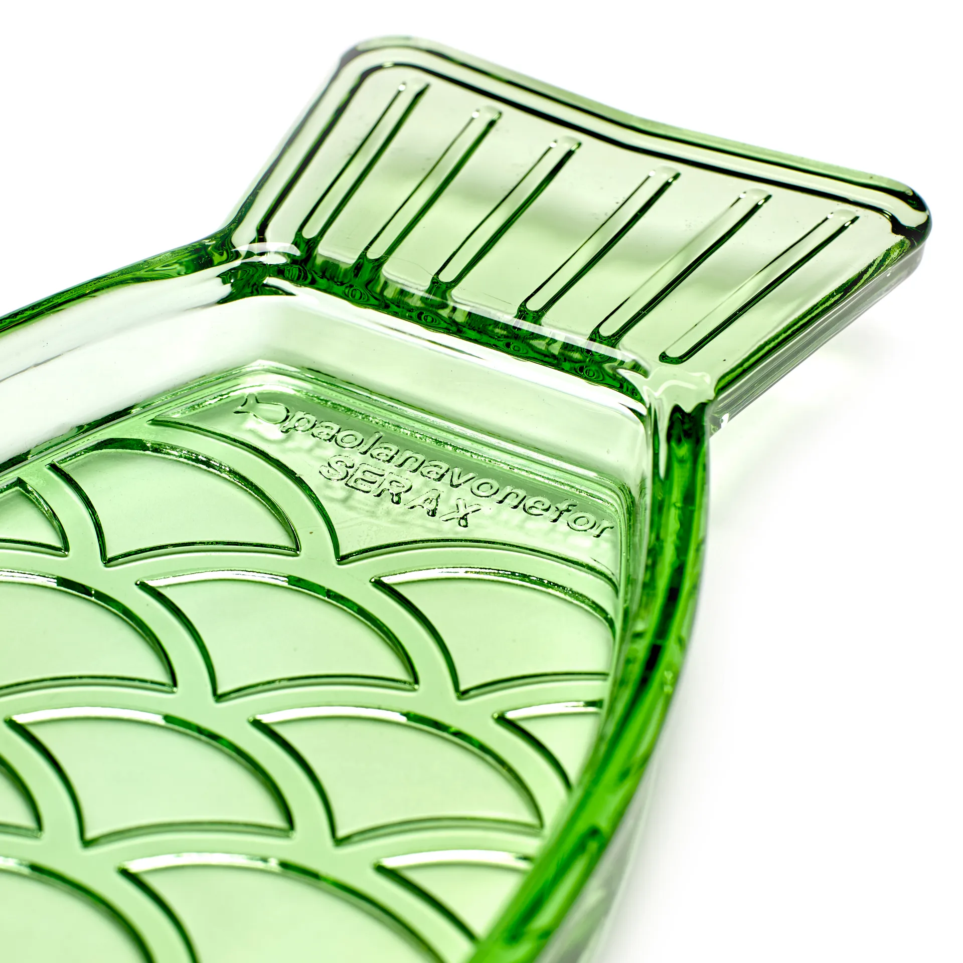 Fish & Fish bord 10x23 cm, Green Serax