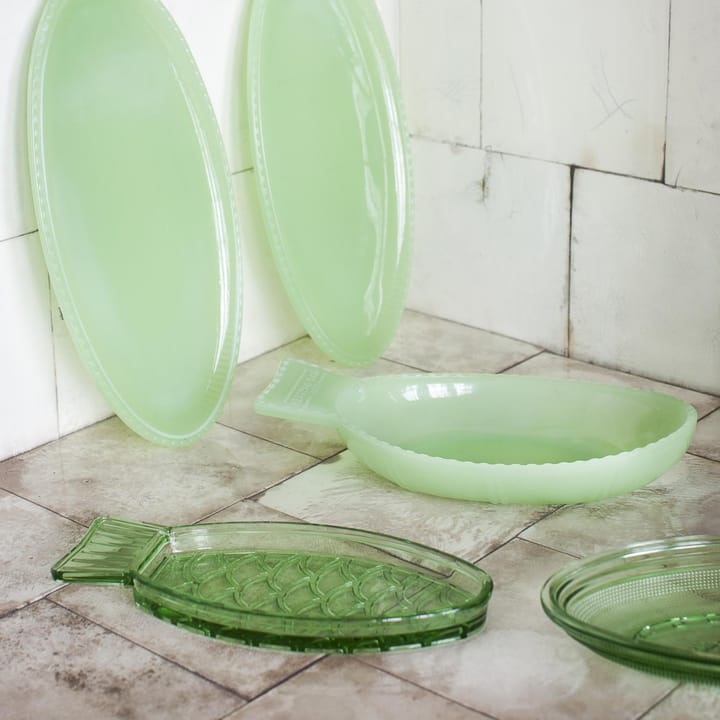 Fish & Fish serveerschaal 14x26 cm, Jadeite green Serax