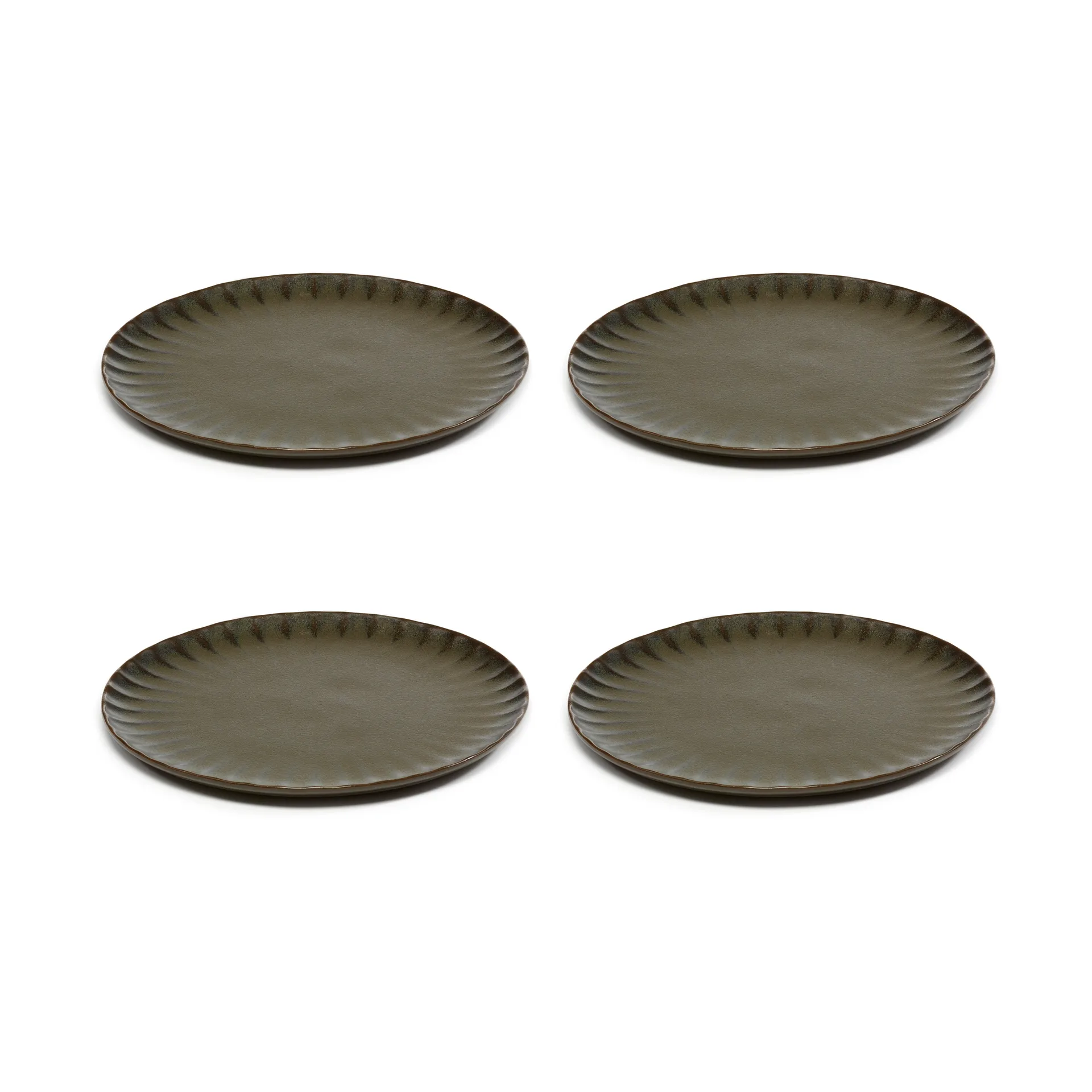 Inku bord M Ø21 cm 4-pack, Green Serax