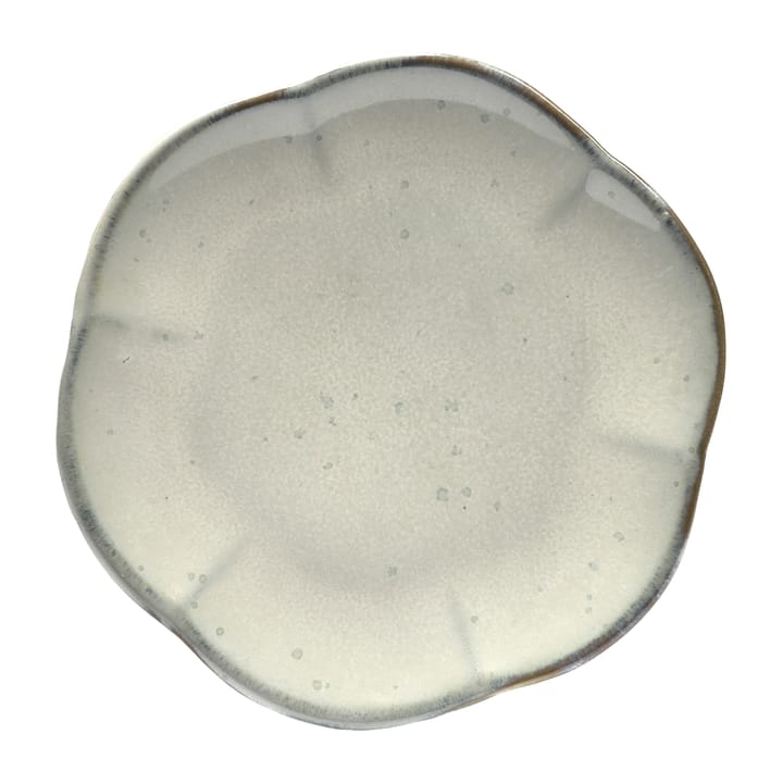 Inku geribbeld bord M Ø13,9 cm, White Serax