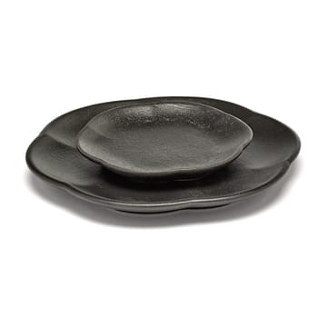 Inku geribbeld bord S Ø8,9 cm - Black - Serax