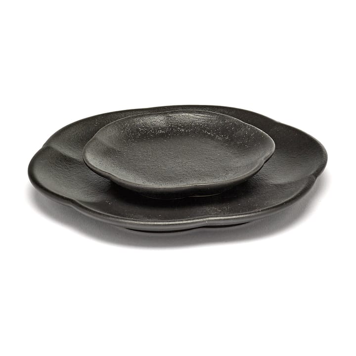 Inku geribbeld bord S Ø8,9 cm, Black Serax