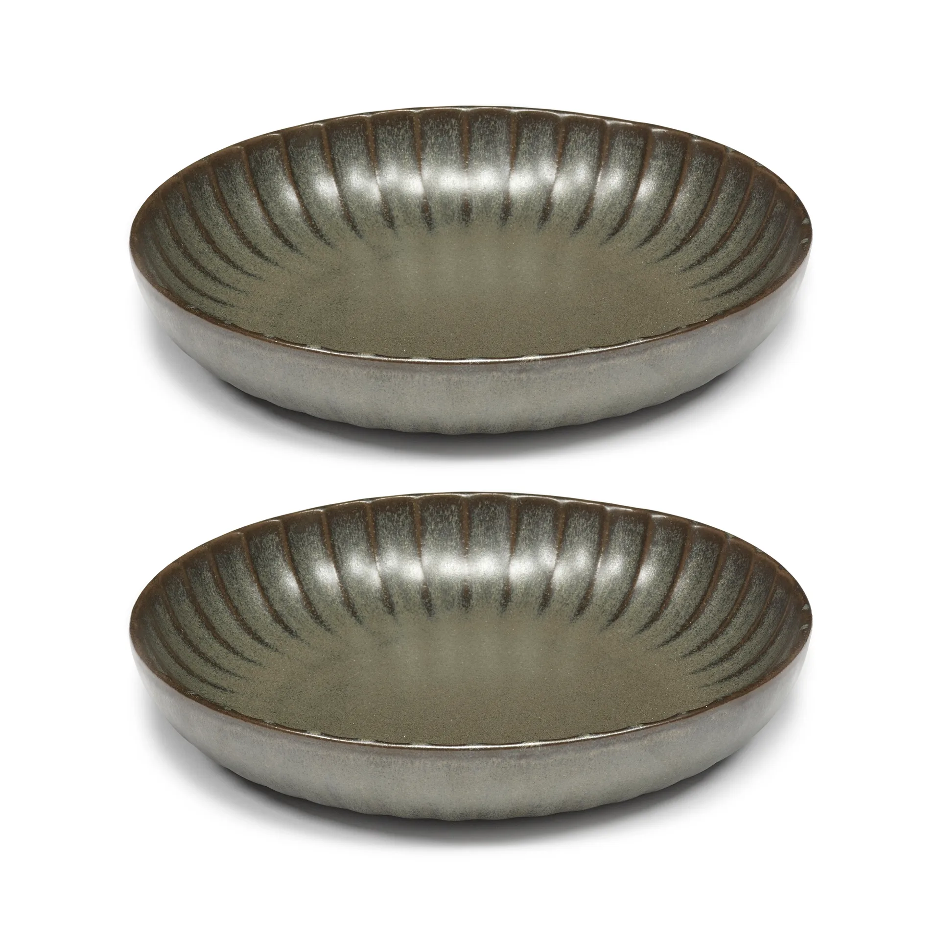 Inku high bord L Ø23 cm 2-pack, Green Serax