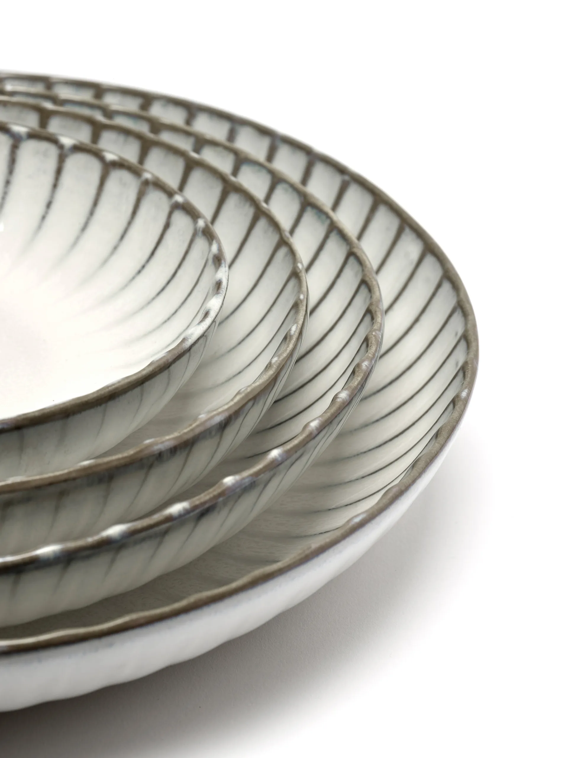 Inku hoog bord M Ø23 cm, White Serax