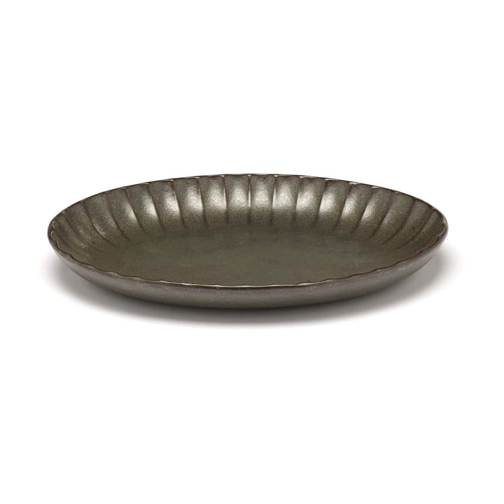 Inku ovale serveerschaal M 15,4x22 cm - Green - Serax