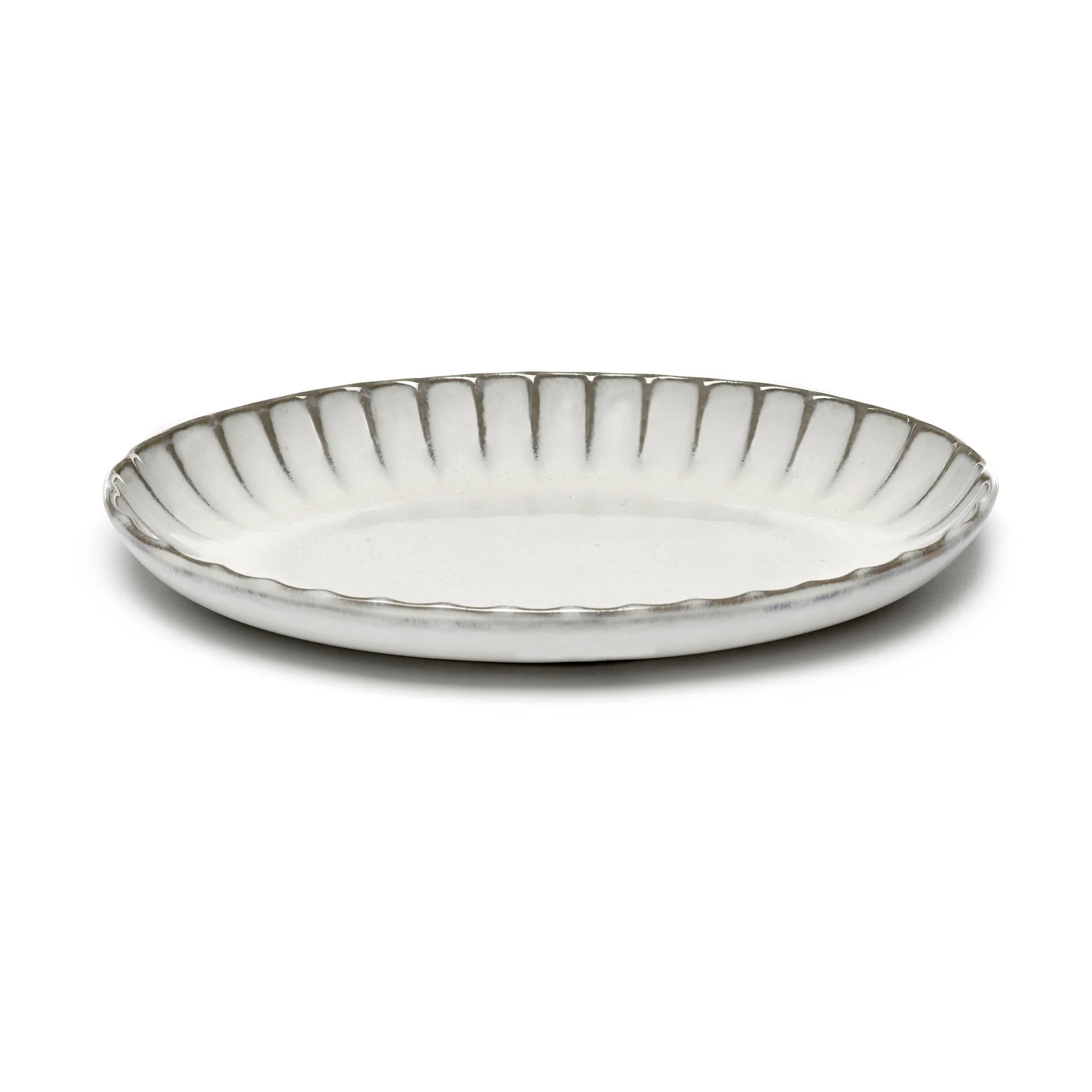 Inku ovale serveerschaal M 15,4x22 cm, White Serax
