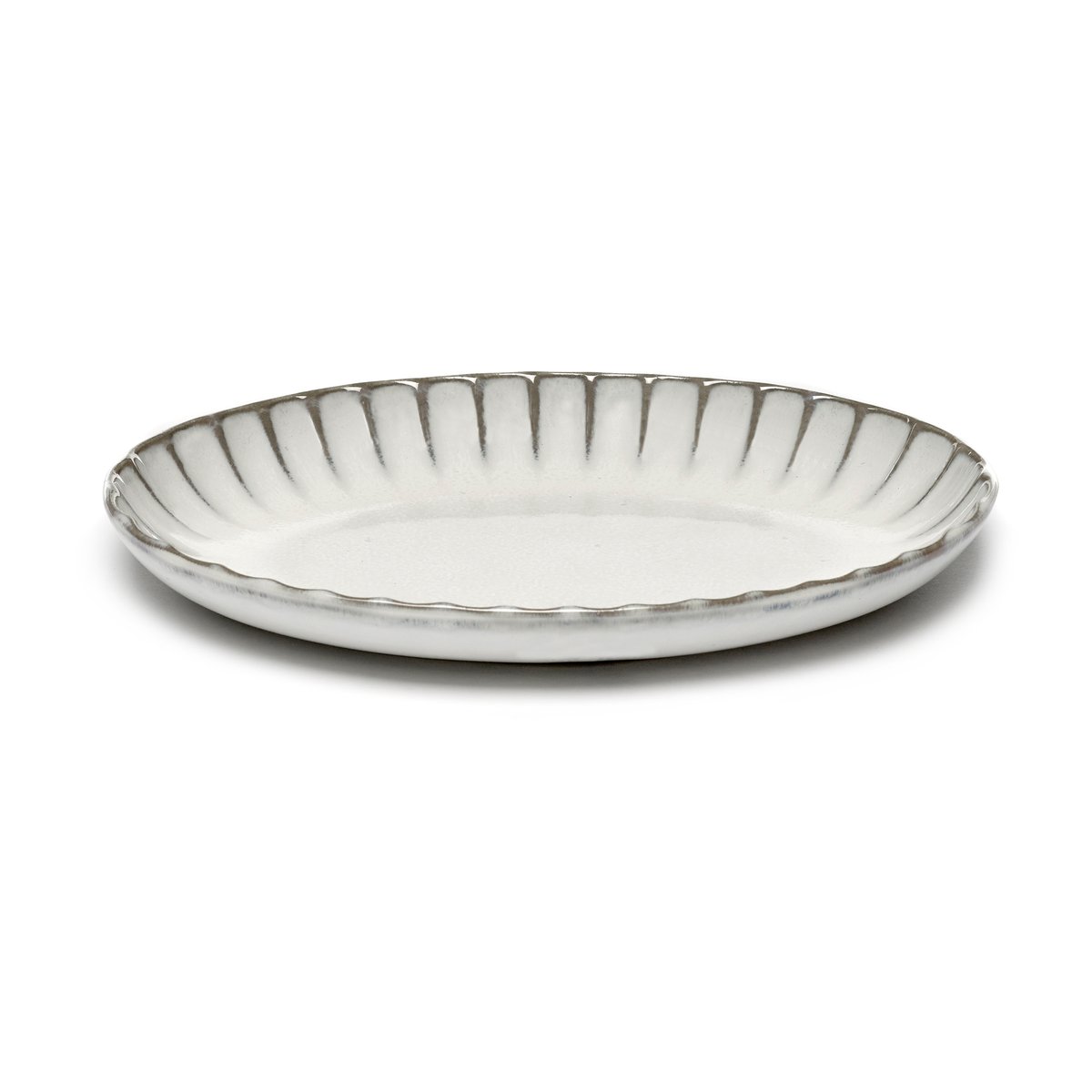 Serax Inku ovale serveerschaal M 15,4x22 cm White | Scandinavisch Interieur | Serveerschalen | Wit