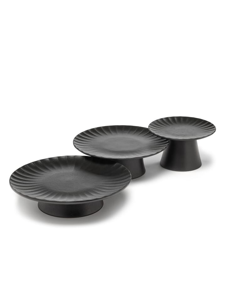Inku taartschotel L Ø24 cm, Black Serax