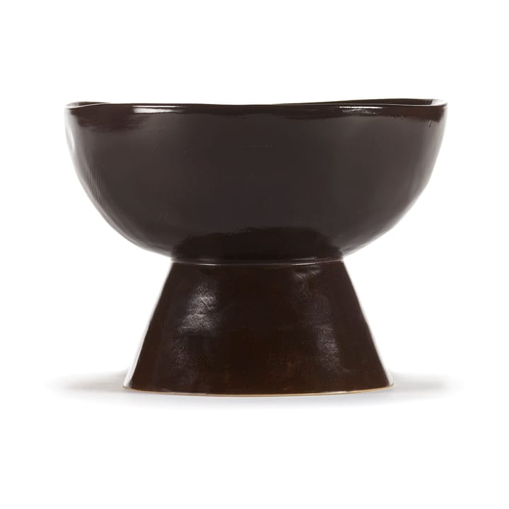 La Mère schaal op voet groot Ø20,5 cm, Dark brown Serax