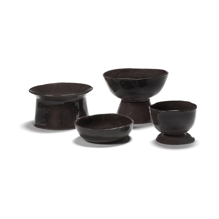 La Mère schaal op voet groot Ø20,5 cm, Dark brown Serax