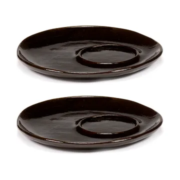 La Mère schotel voor espresso kop Ø11 cm 2-pack - Dark brown - Serax