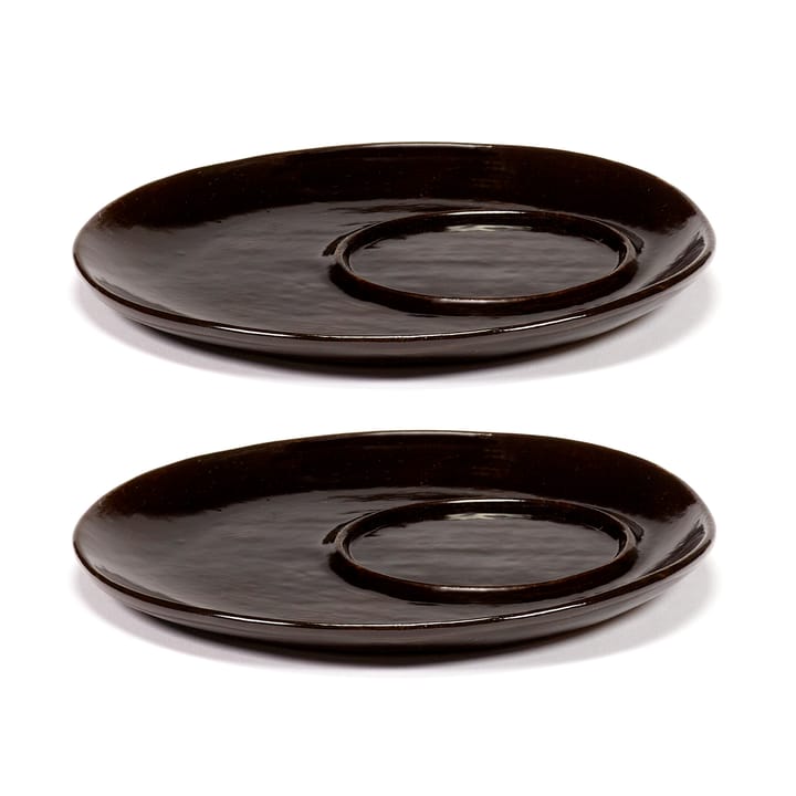 La Mère schotel voor koffiekop Ø14,5 cm 2-pack - Dark brown - Serax