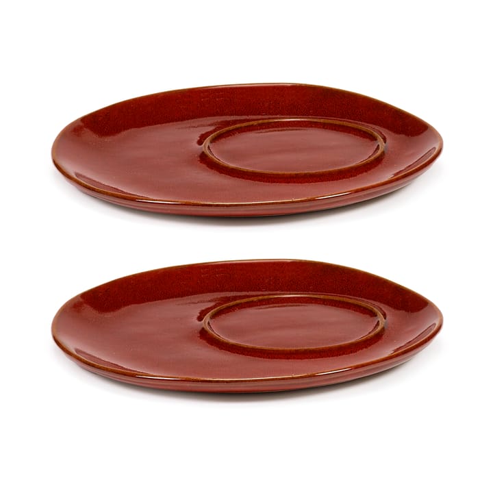 La Mère schotel voor koffiekop Ø14,5 cm 2-pack - Venetian red - Serax