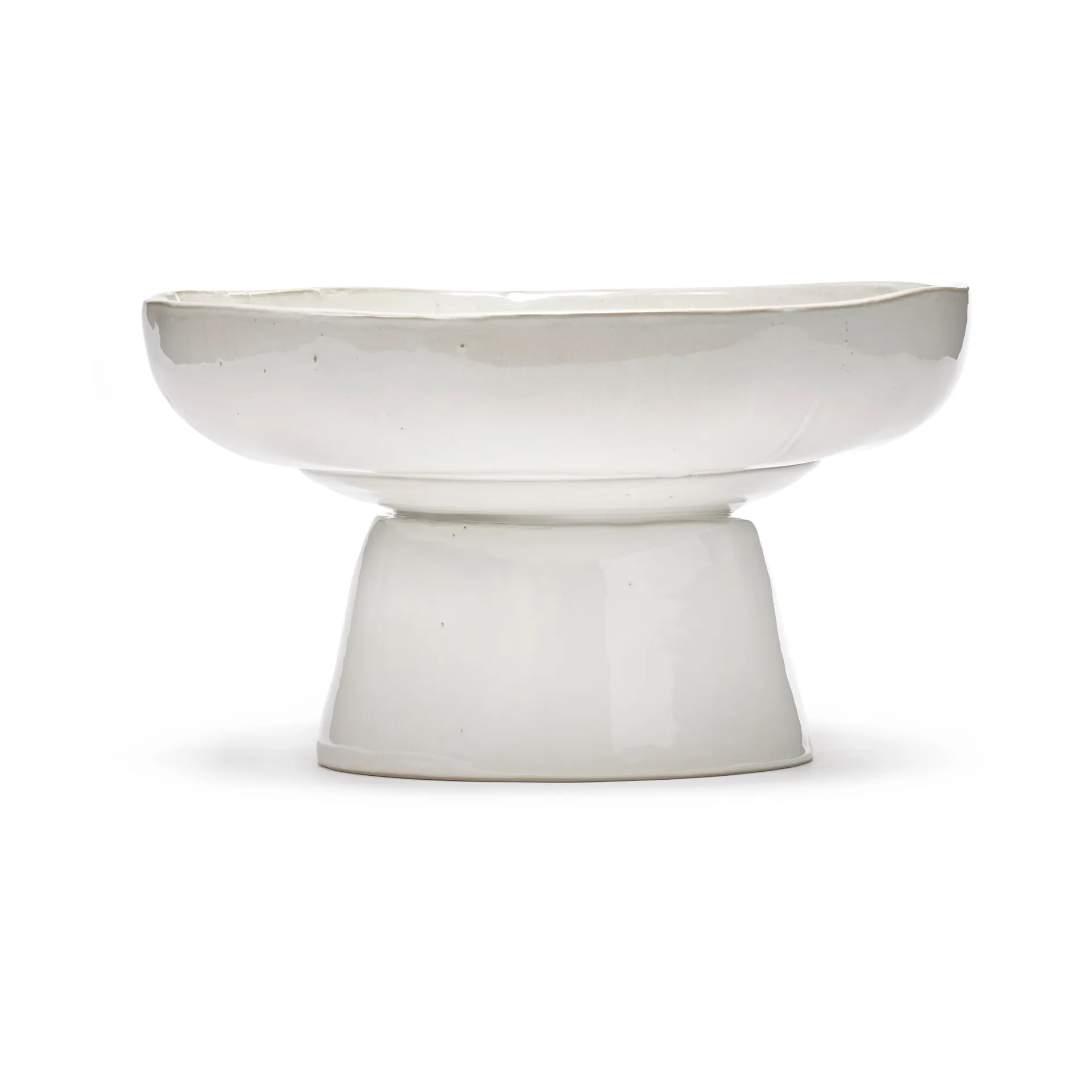 La Mère serveerschaal op voet Ø31 cm, Off white Serax