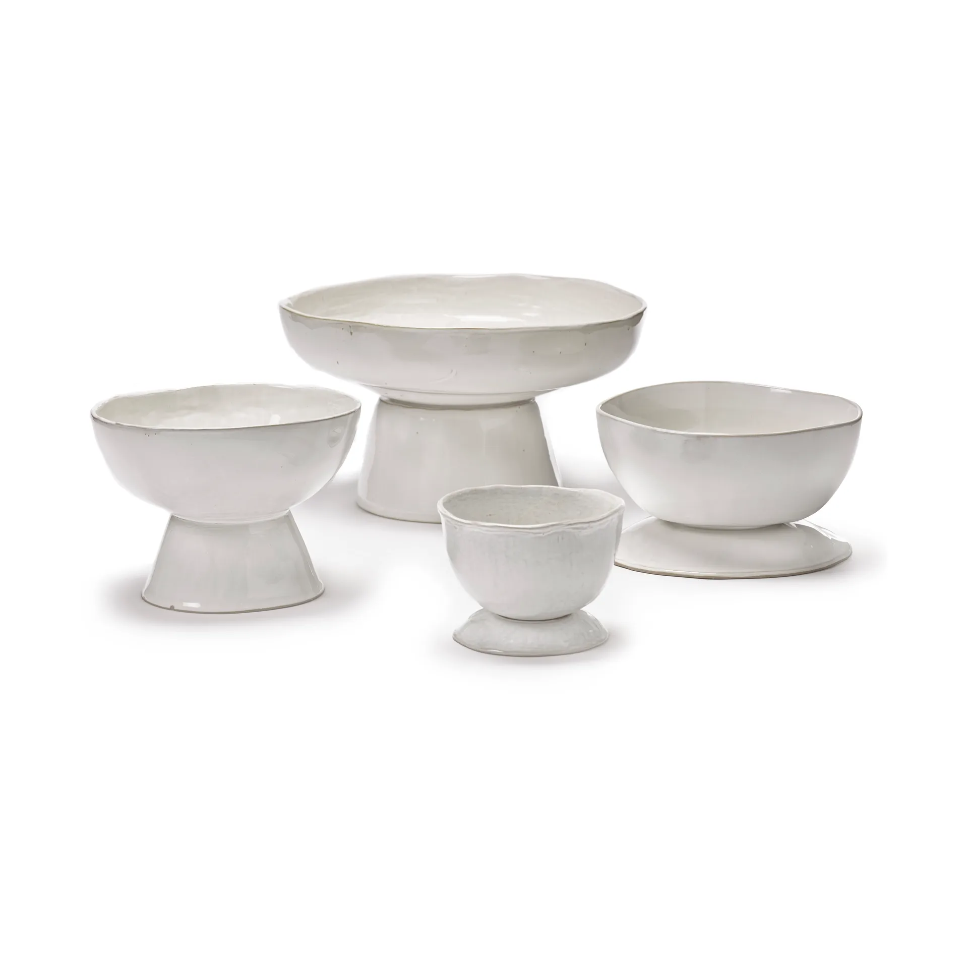 La Mère serveerschaal op voet Ø31 cm, Off white Serax