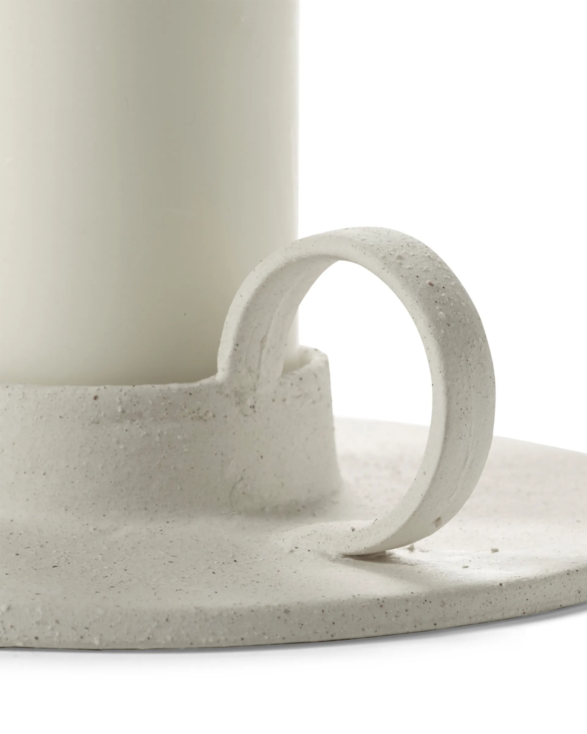 Mira kandelaar L, Beige Serax