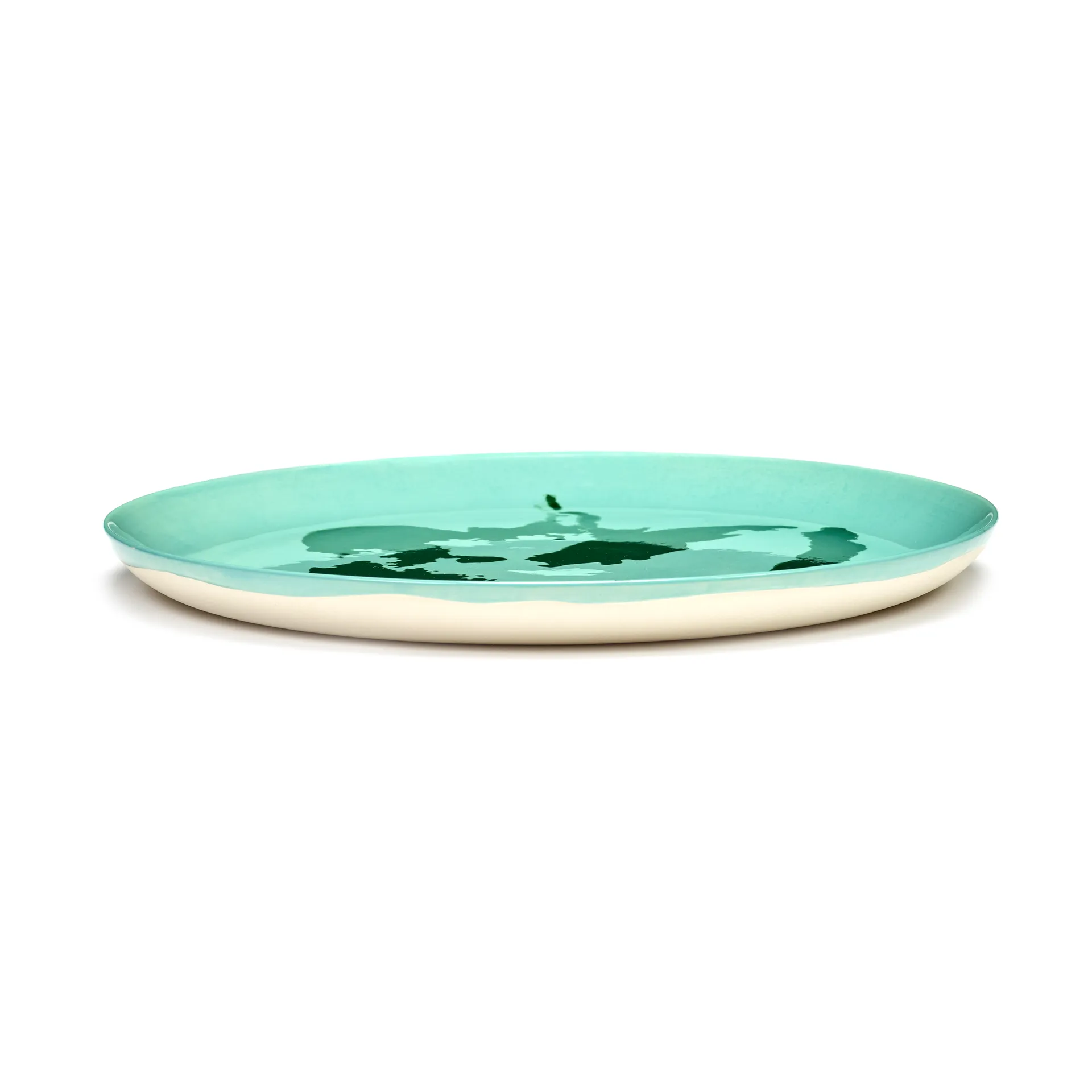 Ottolenghi Feast bord L Ø26,5 cm 2-pack, Azure-pepper green Serax