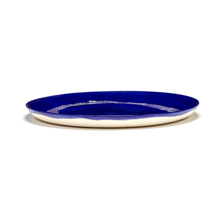 Ottolenghi Feast bord L Ø26,5 cm 2-pack, Dark blue stripes-white Serax