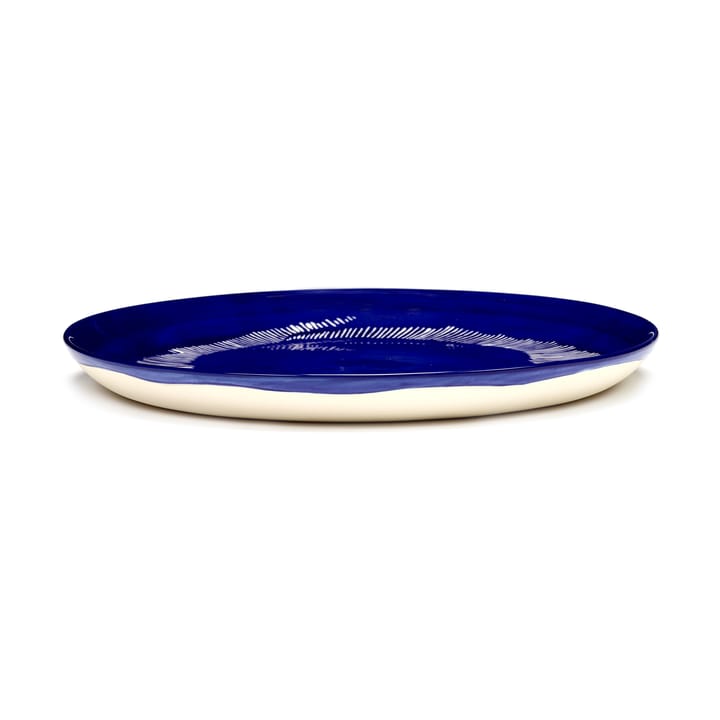 Ottolenghi Feast bord M Ø22,5 cm 2-pack, Dark blue stripes-white Serax