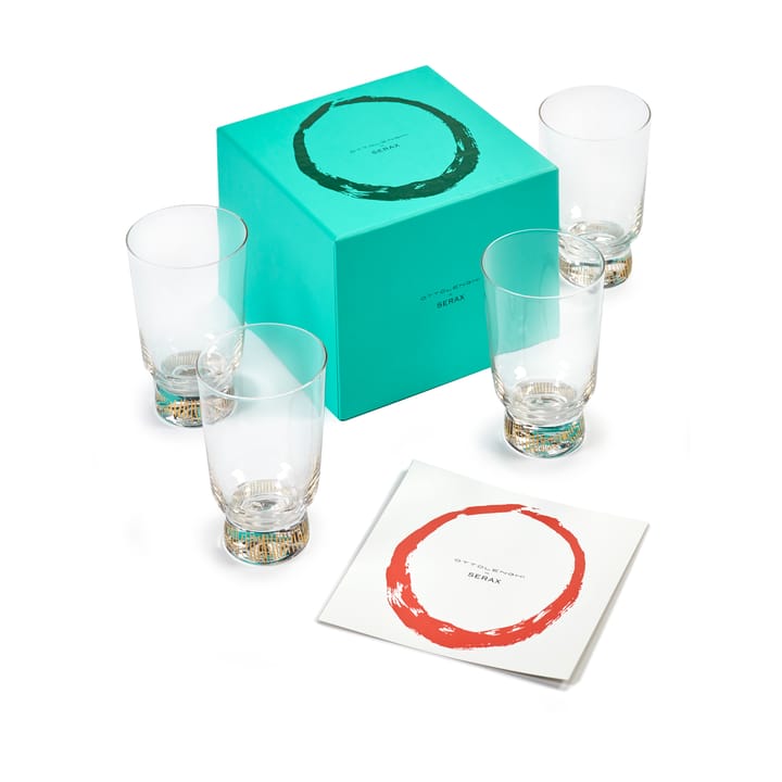 Ottolenghi Feast drinkglazen 33 cl 4-pack, Stripes gold Serax