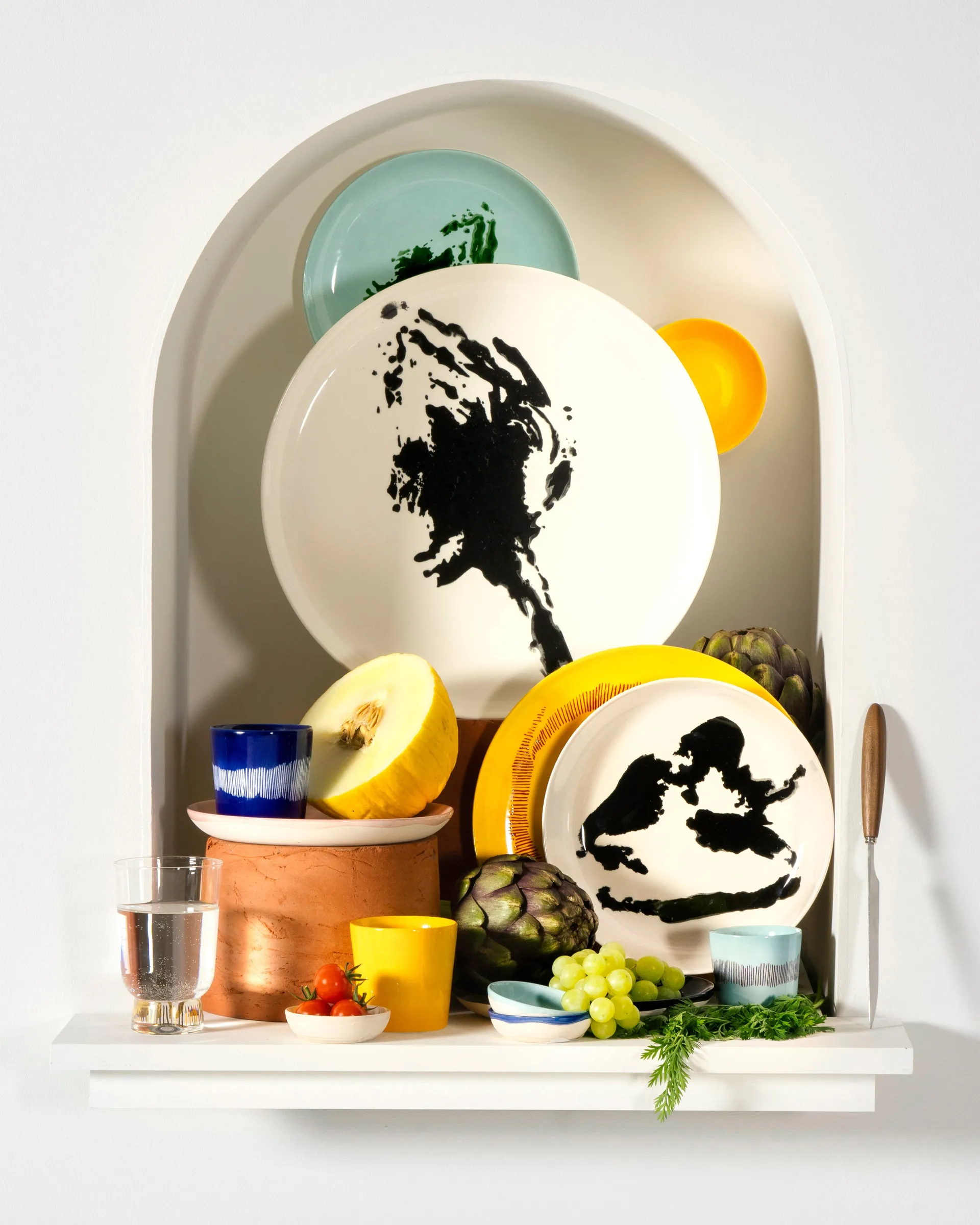 Ottolenghi Feast koffiekop 25 cl 4-pack, Dark blue-white Serax