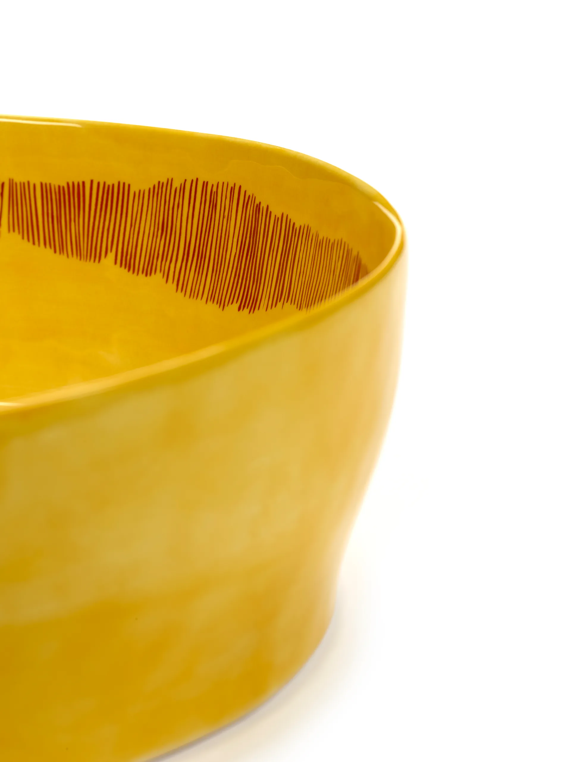 Ottolenghi Feast saladeschaal Ø27,5 cm, Yellow stripes-red Serax