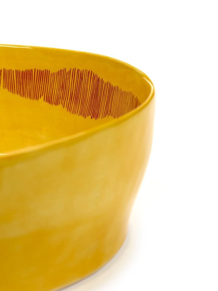 Ottolenghi Feast saladeschaal Ø27,5 cm, Yellow stripes-red Serax