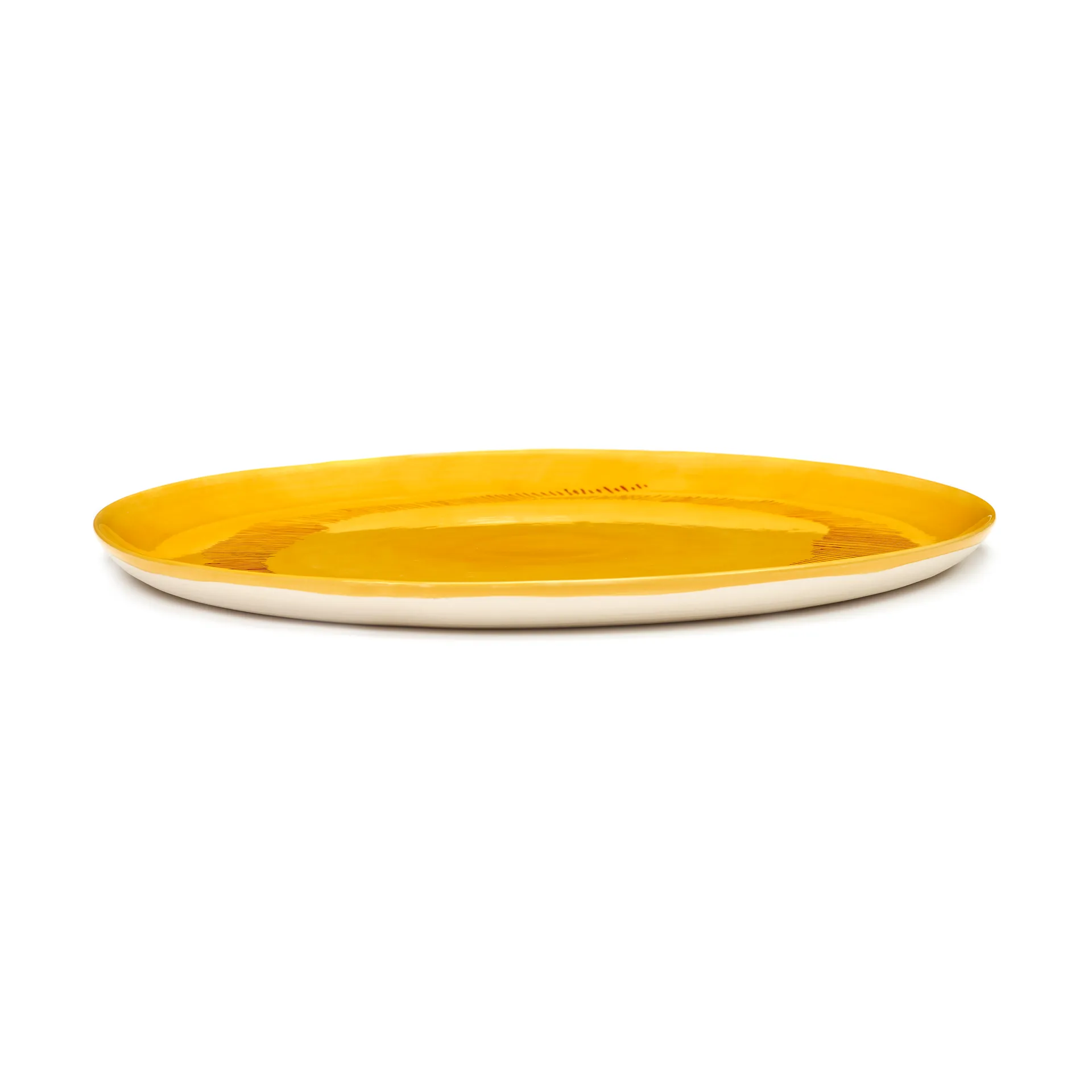 Ottolenghi Feast serveerschotel Ø35 cm, Yellow stripes-red Serax