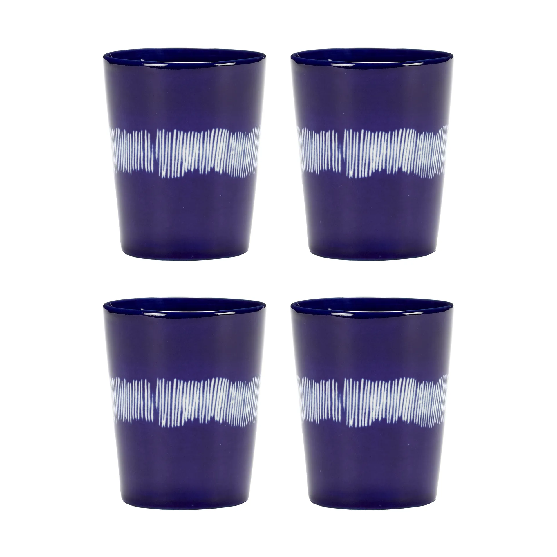 Ottolenghi Feast theekop 33 cl 4-pack, Dark blue-white Serax