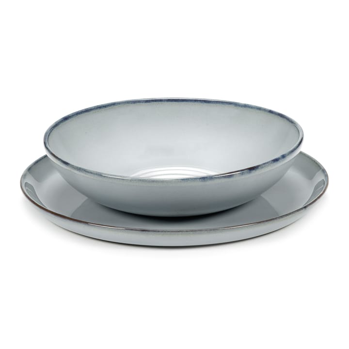Pure Blue Glazed diep bord Ø19,5 cm, Blauw Serax
