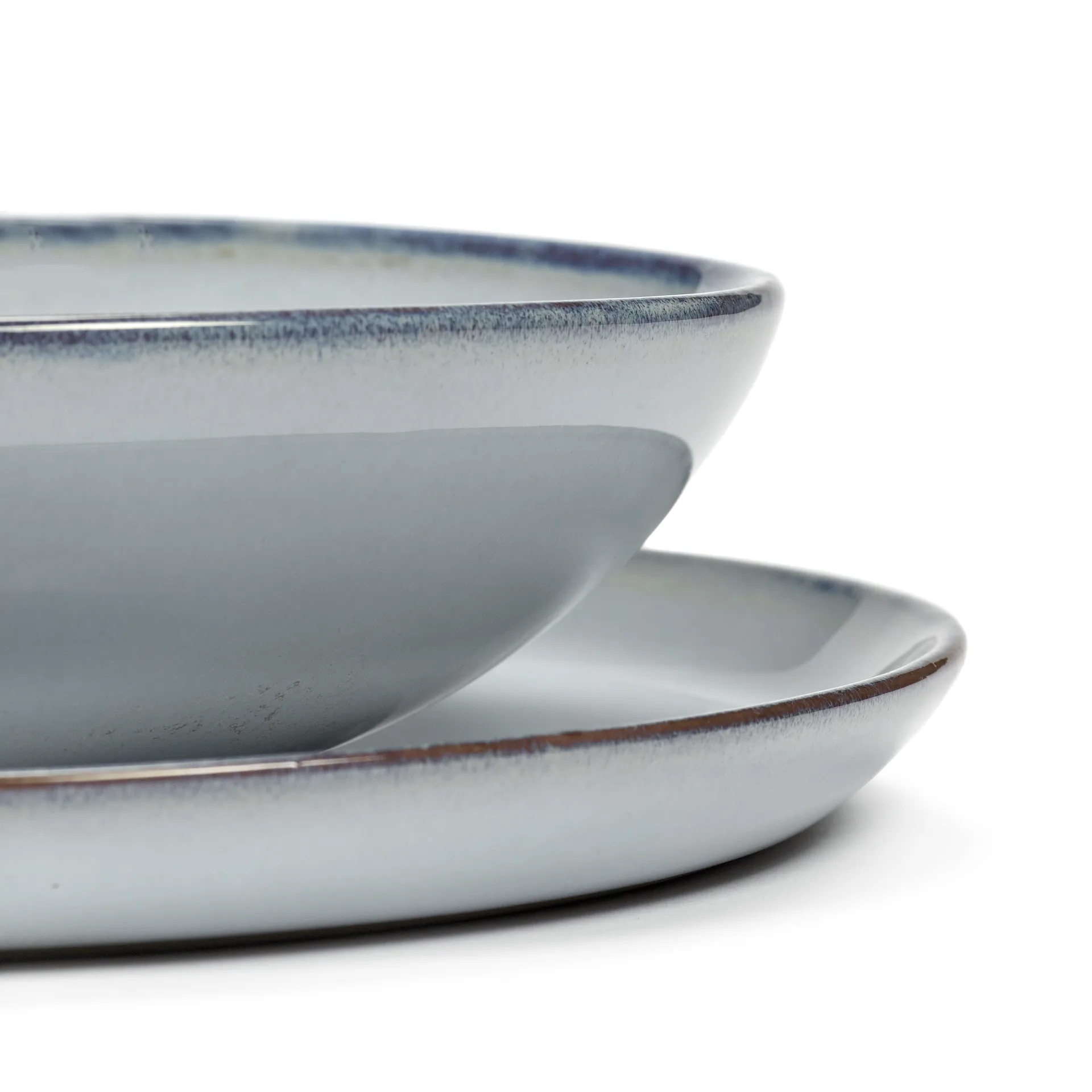 Pure Blue Glazed diep bord Ø19,5 cm, Blauw Serax