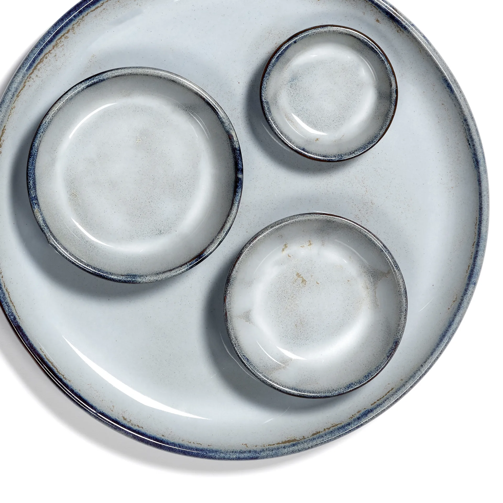 Pure Blue Glazed minischaaltje Ø7,4 cm, Blauw Serax