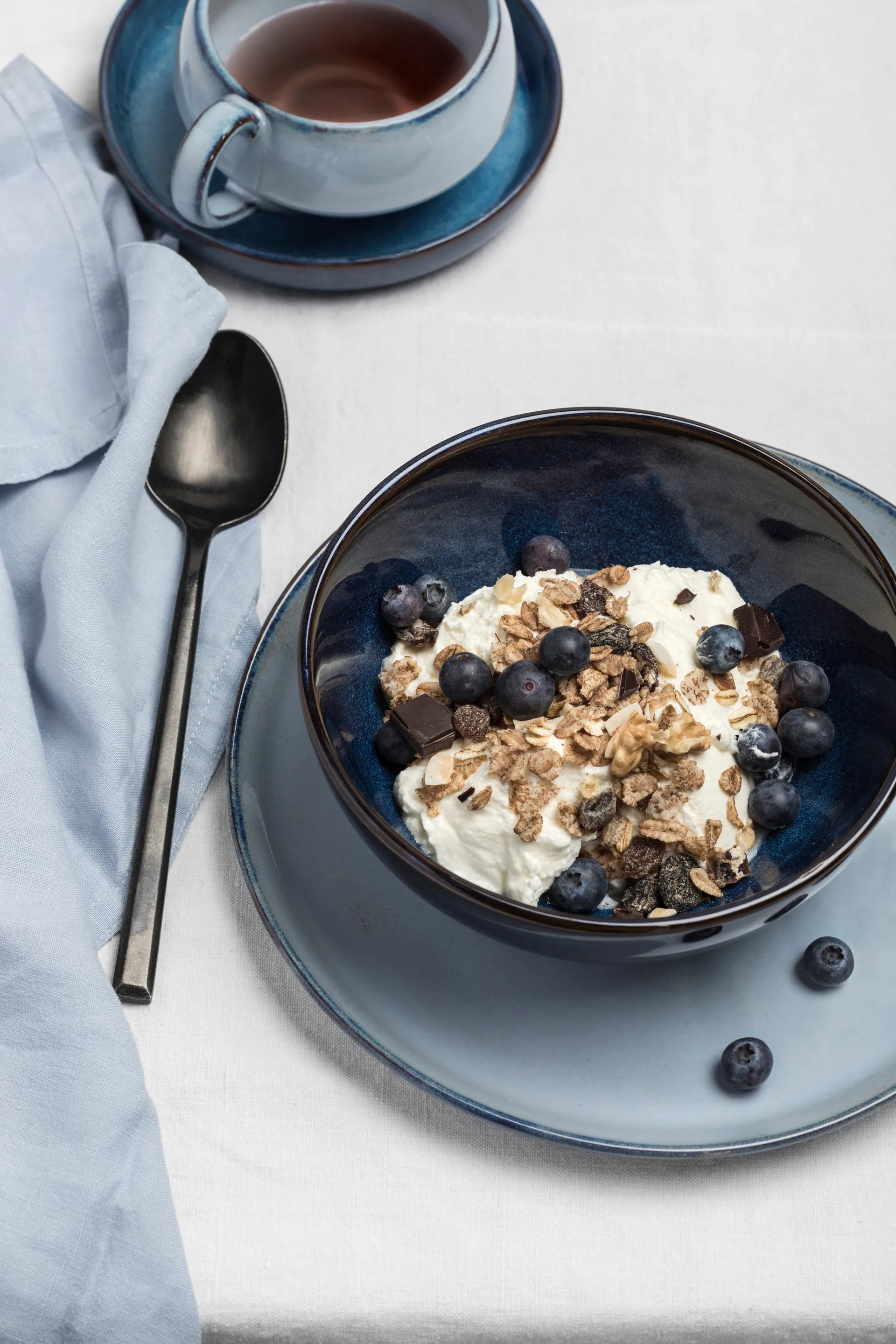 Pure bord geglazuurd M Ø23,5 cm, Blue Serax