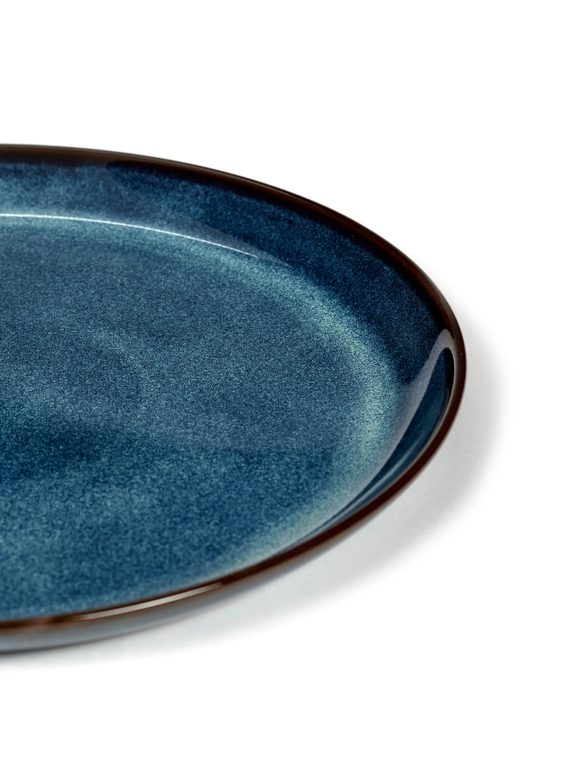 Pure bord geglazuurd M Ø23,5 cm, Dark Blue Serax