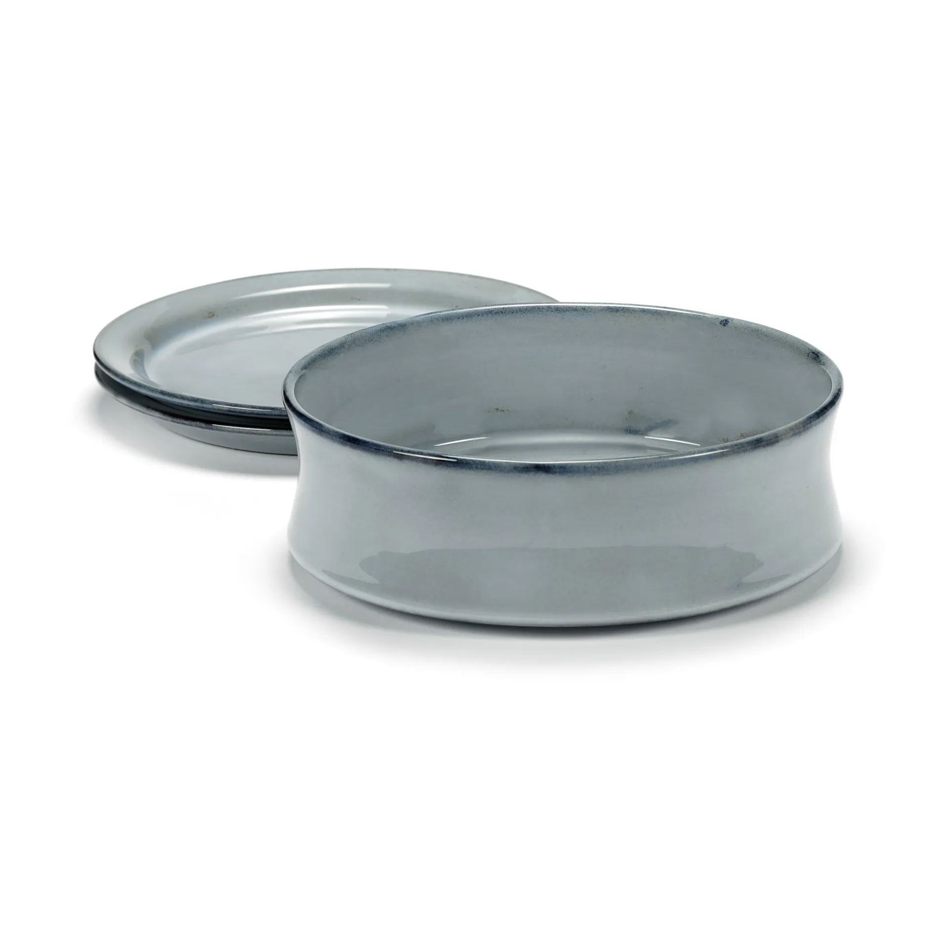 Pure kom en bordset 3-delig, Blue Serax