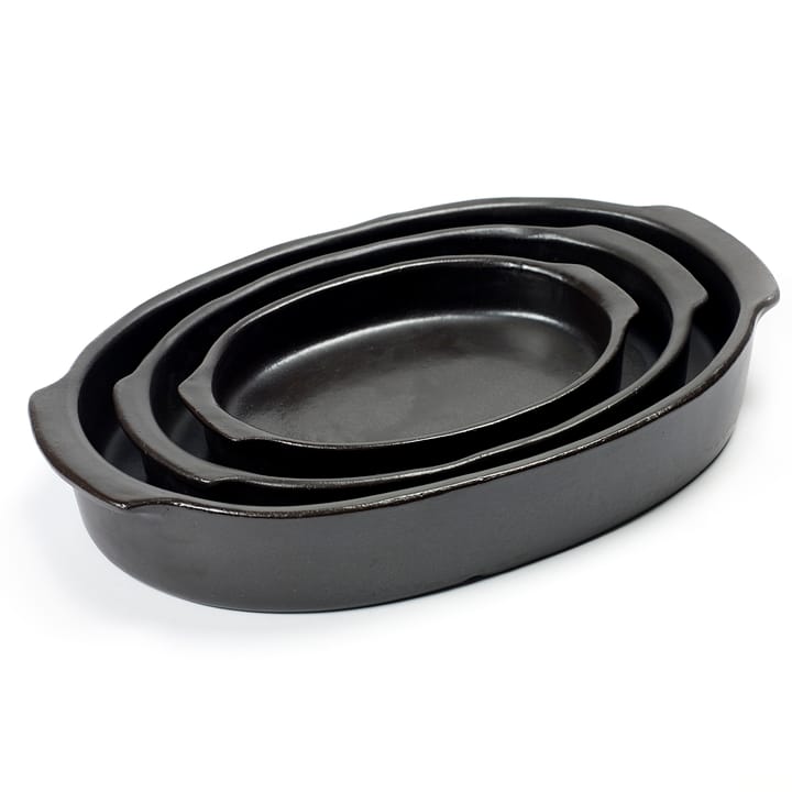 Pure ovale ovenvorm L, Black Serax