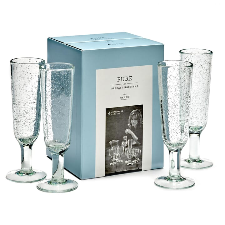 Pure Pascale champagneglazen 4-pack - Helder - Serax