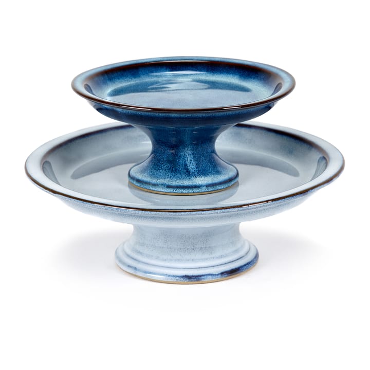 Pure taartschotel geglazuurd L Ø23,5 cm, Blue Serax