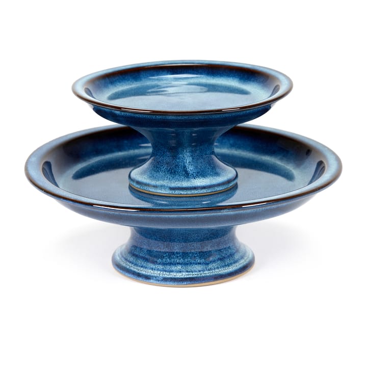 Pure taartschotel geglazuurd L Ø23,5 cm, Dark Blue Serax