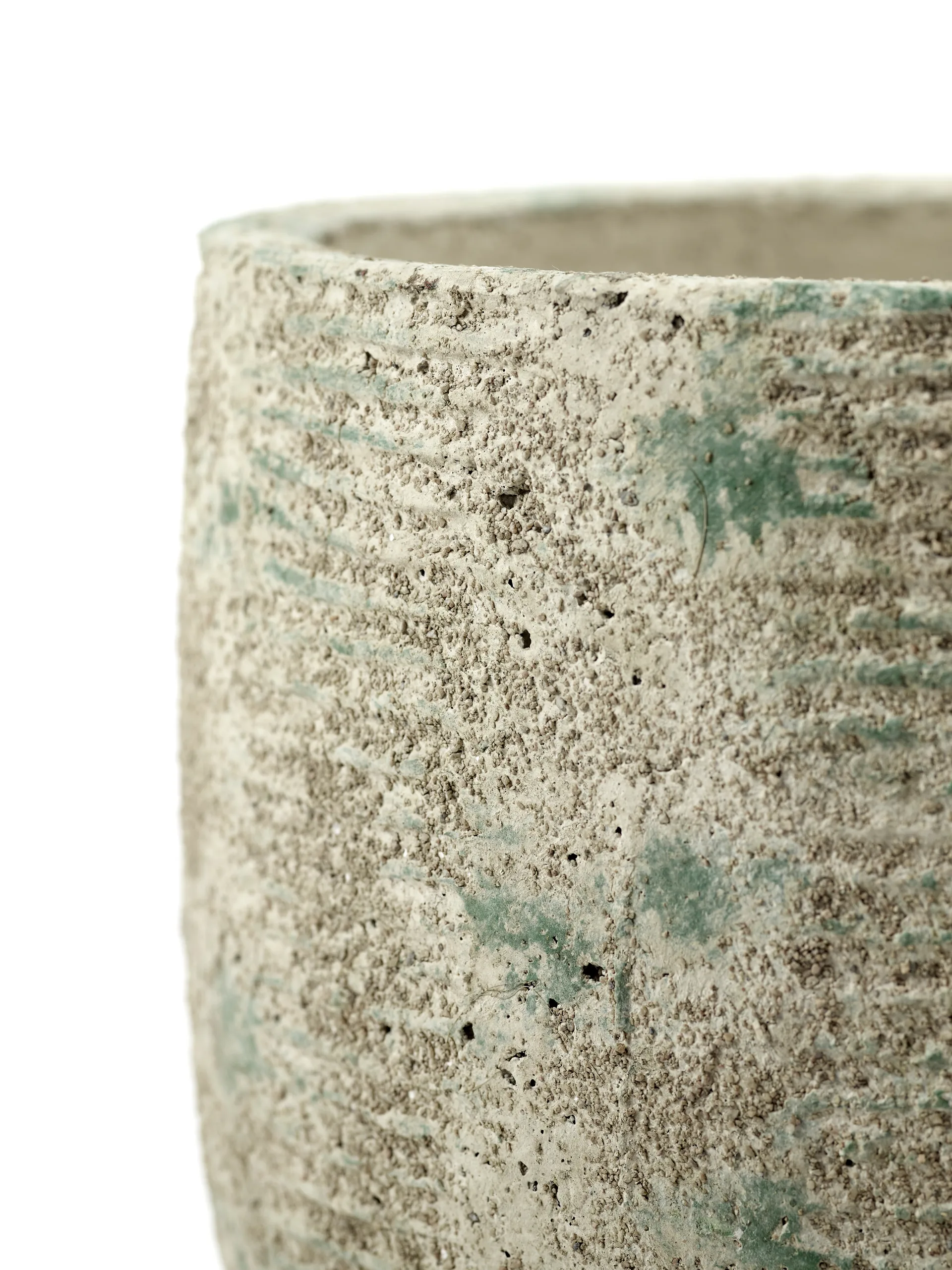 Rustic pot gestreept M 20,5 cm, Grey Serax