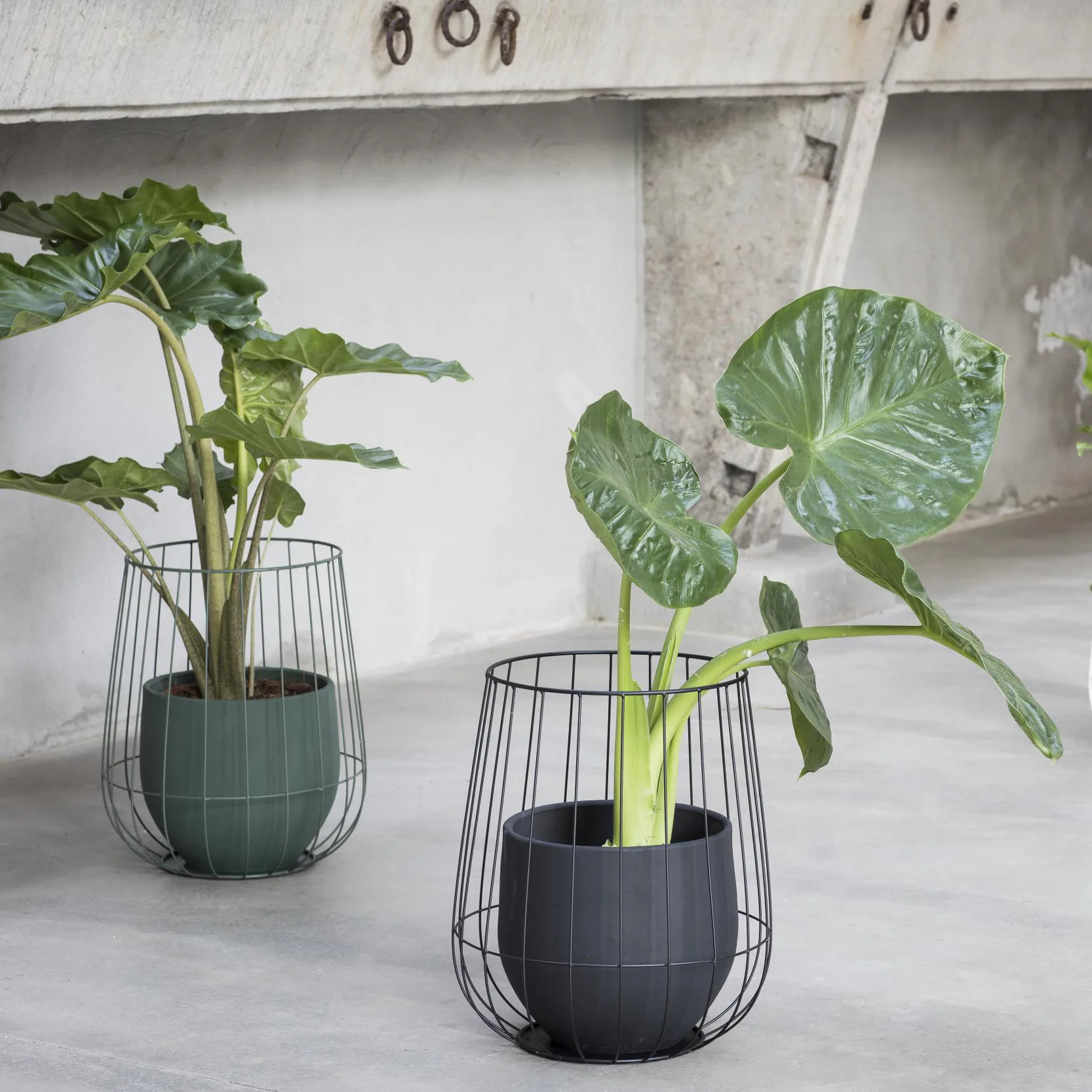 Serax bloempot in mand Ø37 cm h46 cm, Black Serax