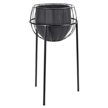 Serax pot met bloemenstandaard - Black - Serax