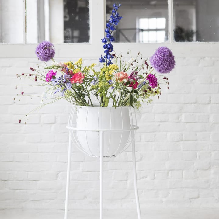 Serax pot met bloemenstandaard, White Serax