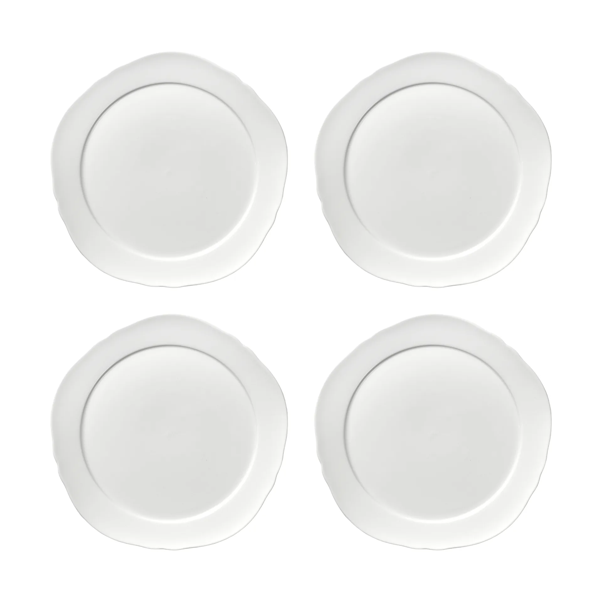 Silhouette bord M Ø23,5 cm 4-pack, White Serax